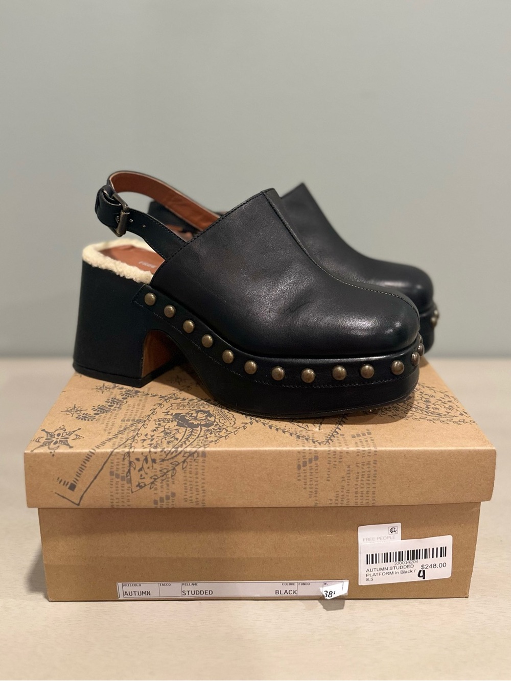 Free People Autumn Studded Platform Clogs